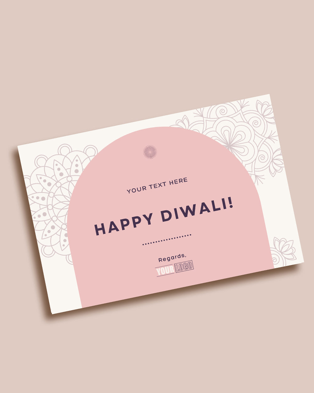 Happy Diwali Card With Your Logo